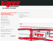 Tablet Screenshot of legner-autozubehoer.de